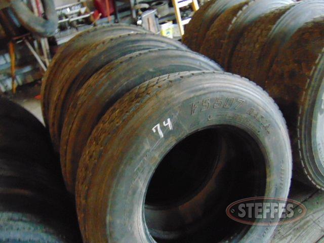 (4) 295-75R22.5 truck tires,_1.jpg